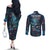 New Zealand Matariki Pohutukawa Couples Matching Off The Shoulder Long Sleeve Dress and Long Sleeve Button Shirt Te Mauri te Ora