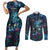 New Zealand Matariki Pohutukawa Couples Matching Short Sleeve Bodycon Dress and Long Sleeve Button Shirt Te Mauri te Ora