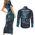 New Zealand Matariki Pohutukawa Couples Matching Short Sleeve Bodycon Dress and Long Sleeve Button Shirt Te Mauri te Ora