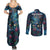 New Zealand Matariki Pohutukawa Couples Matching Summer Maxi Dress and Long Sleeve Button Shirt Te Mauri te Ora