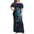 New Zealand Matariki Pohutukawa Family Matching Off Shoulder Maxi Dress and Hawaiian Shirt Te Mauri te Ora