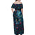 New Zealand Matariki Pohutukawa Family Matching Off Shoulder Maxi Dress and Hawaiian Shirt Te Mauri te Ora