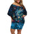 New Zealand Matariki Pohutukawa Family Matching Off Shoulder Short Dress and Hawaiian Shirt Te Mauri te Ora