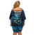 New Zealand Matariki Pohutukawa Family Matching Off Shoulder Short Dress and Hawaiian Shirt Te Mauri te Ora