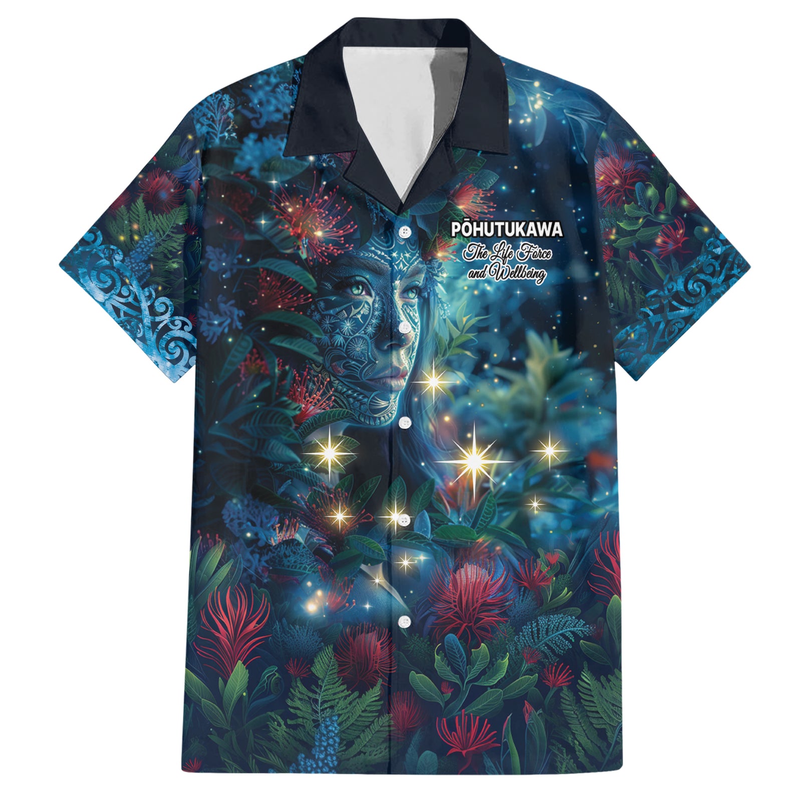 New Zealand Matariki Pohutukawa Hawaiian Shirt Te Mauri te Ora