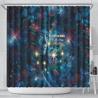 New Zealand Matariki Pohutukawa Shower Curtain Te Mauri te Ora LT9 - Polynesian Pride