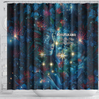 New Zealand Matariki Pohutukawa Shower Curtain Te Mauri te Ora LT9 - Polynesian Pride