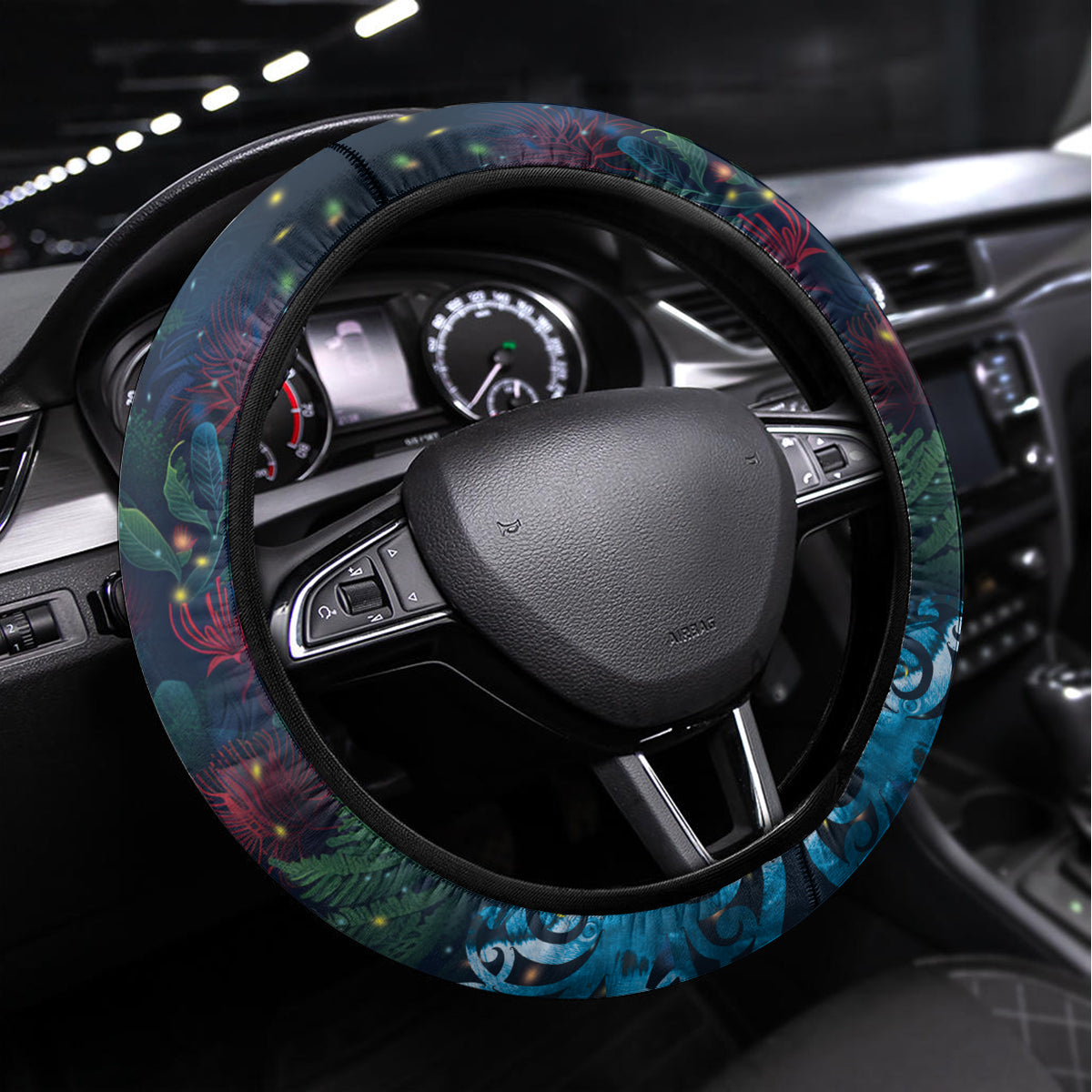 New Zealand Matariki Pohutukawa Steering Wheel Cover Te Mauri te Ora