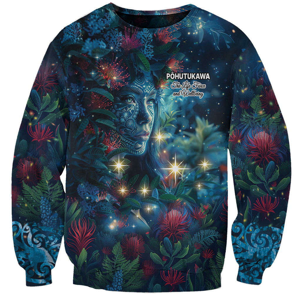 New Zealand Matariki Pohutukawa Sweatshirt Te Mauri te Ora