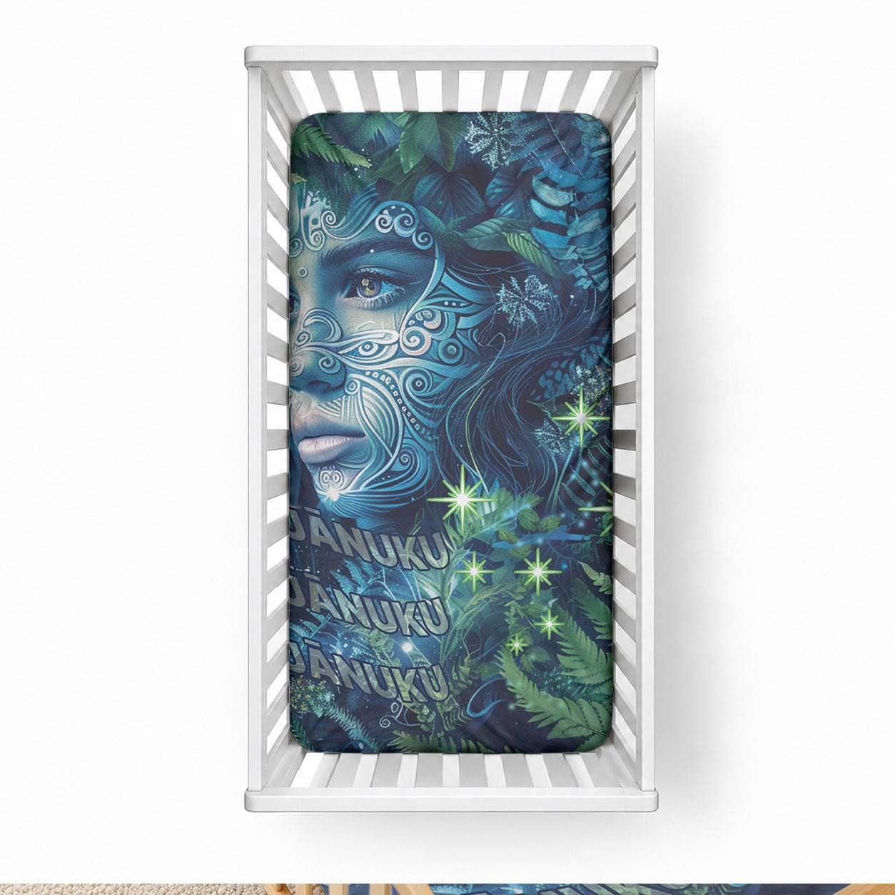 New Zealand Matariki Tupuanuku Baby Bed Cover Te Wā o te Hauhake LT9 28 × 52 in Art - Polynesian Pride