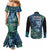 New Zealand Matariki Tupuanuku Couples Matching Mermaid Dress and Long Sleeve Button Shirt Te Wā o te Hauhake