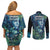 New Zealand Matariki Tupuanuku Couples Matching Off Shoulder Short Dress and Long Sleeve Button Shirt Te Wā o te Hauhake