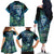 New Zealand Matariki Tupuanuku Family Matching Off The Shoulder Long Sleeve Dress and Hawaiian Shirt Te Wā o te Hauhake