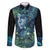 New Zealand Matariki Tupuanuku Family Matching Off The Shoulder Long Sleeve Dress and Hawaiian Shirt Te Wā o te Hauhake