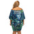 New Zealand Matariki Tupuanuku Family Matching Off Shoulder Short Dress and Hawaiian Shirt Te Wā o te Hauhake