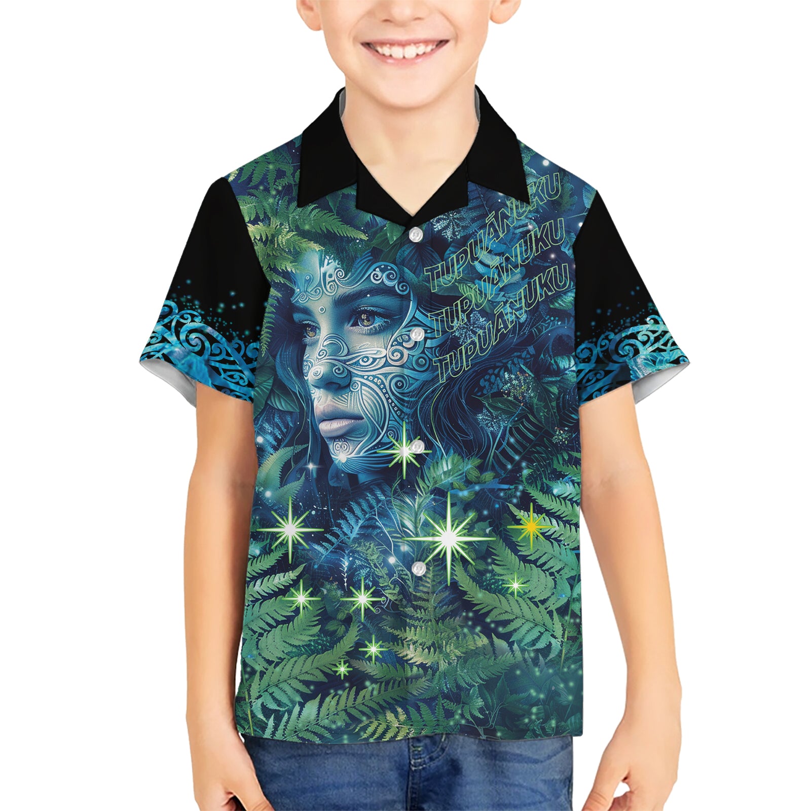 New Zealand Matariki Tupuanuku Kid Hawaiian Shirt Te W o te Hauhake LT9 Kid Art - Polynesian Pride