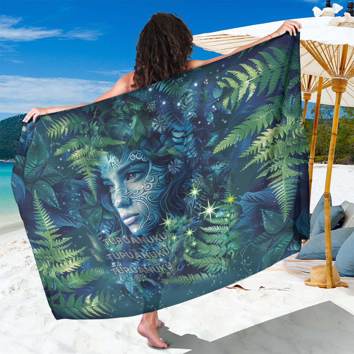 New Zealand Matariki Tupuanuku Sarong Te W o te Hauhake LT9 One Size 44 x 66 inches Art - Polynesian Pride