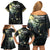 New Zealand Matariki Tupuarangi Family Matching Off Shoulder Short Dress and Hawaiian Shirt Ngā Kai o te Rangi