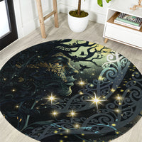 New Zealand Matariki Tupuarangi Round Carpet Ng Kai o te Rangi LT9 Art - Polynesian Pride