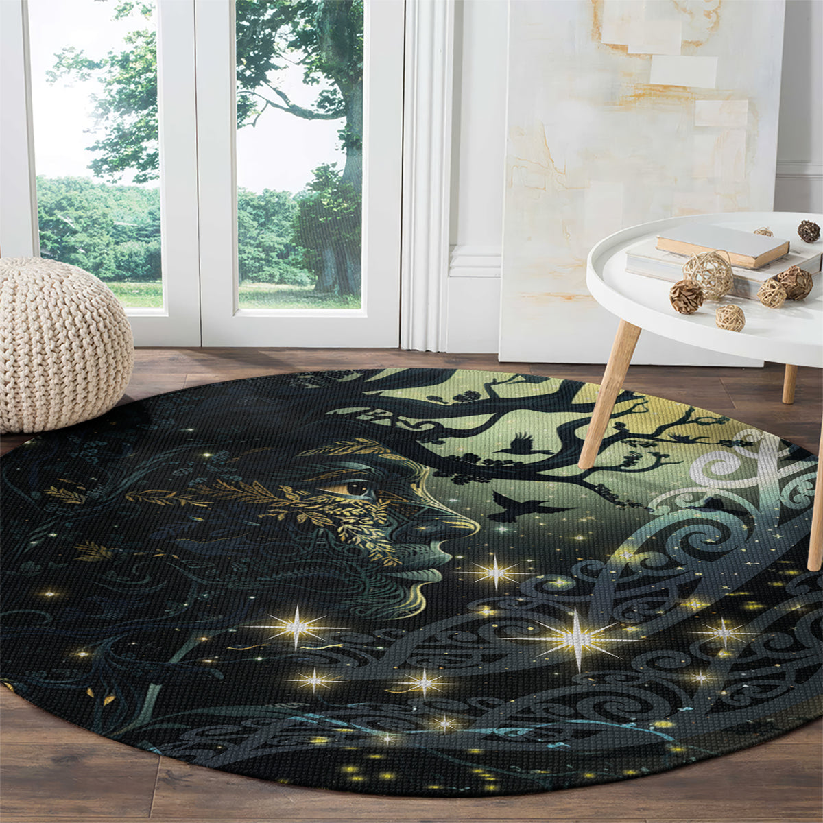 New Zealand Matariki Tupuarangi Round Carpet Ng Kai o te Rangi LT9 - Polynesian Pride