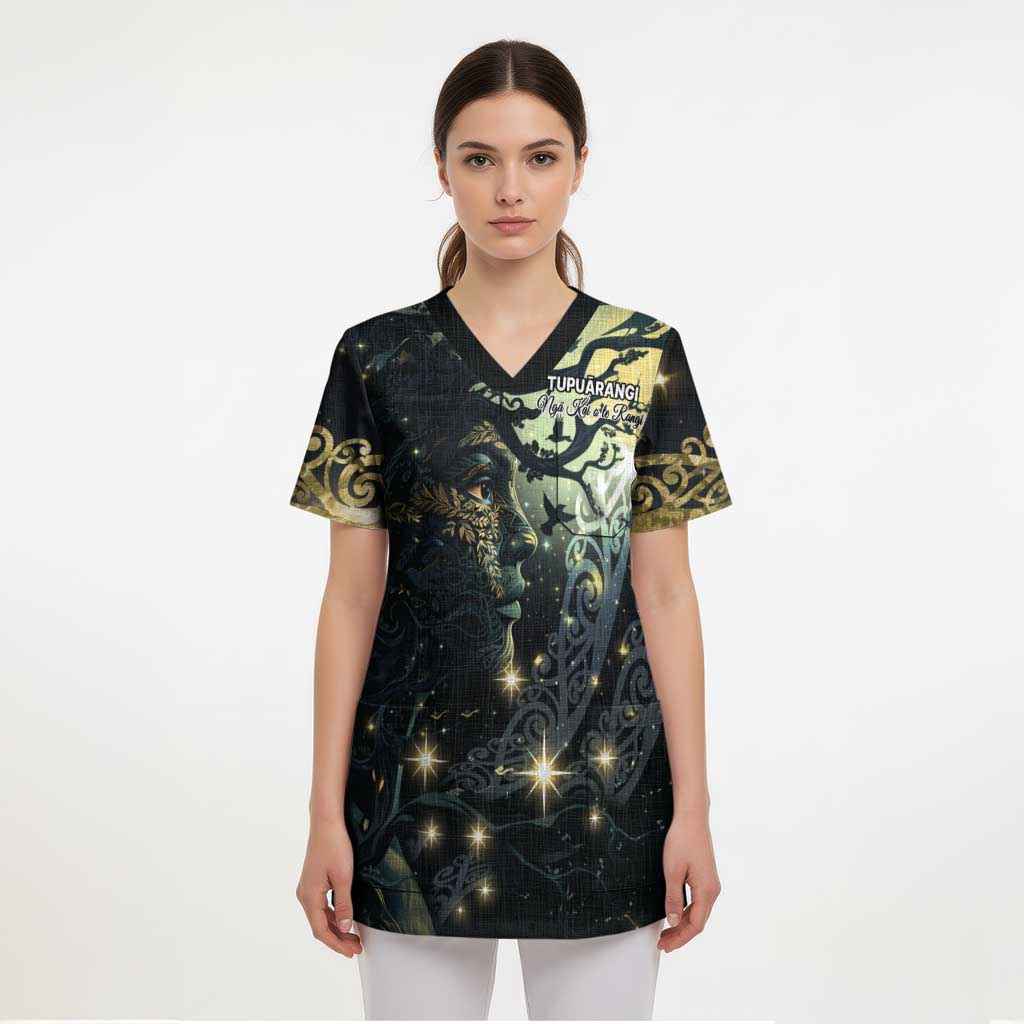 New Zealand Matariki Tupuarangi Scrub Top Ng Kai o te Rangi LT9 - Polynesian Pride