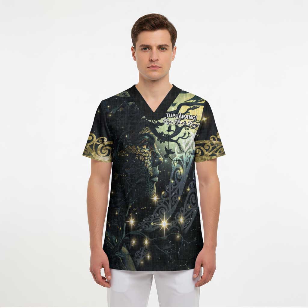 New Zealand Matariki Tupuarangi Scrub Top Ng Kai o te Rangi LT9 - Polynesian Pride