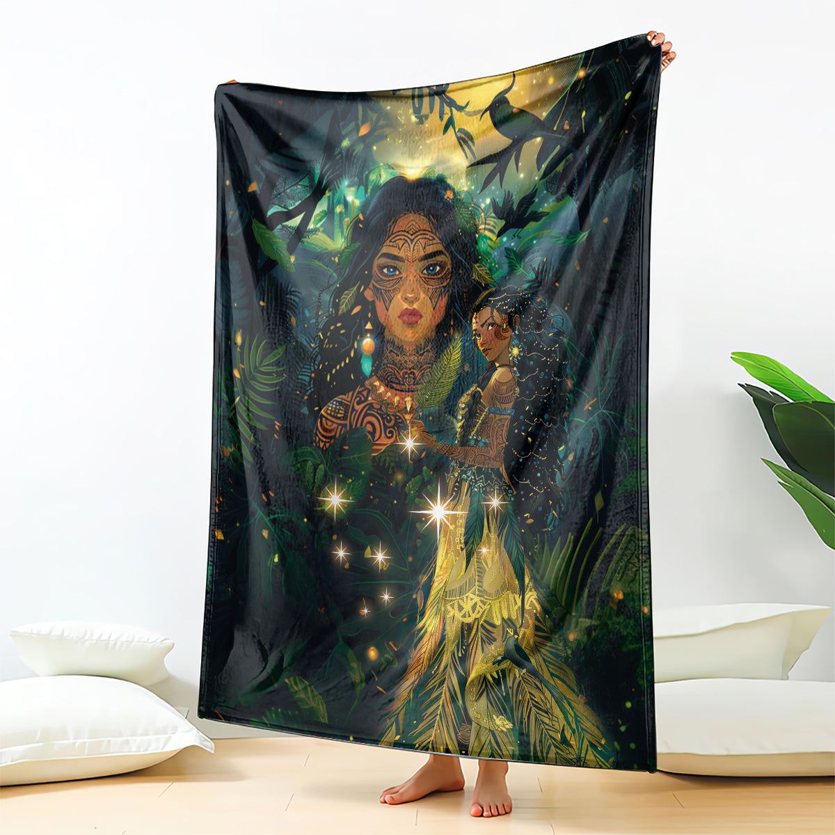 New Zealand Matariki Blanket Rongo Mori Wellbeing and Good Luck LT9 - Polynesian Pride