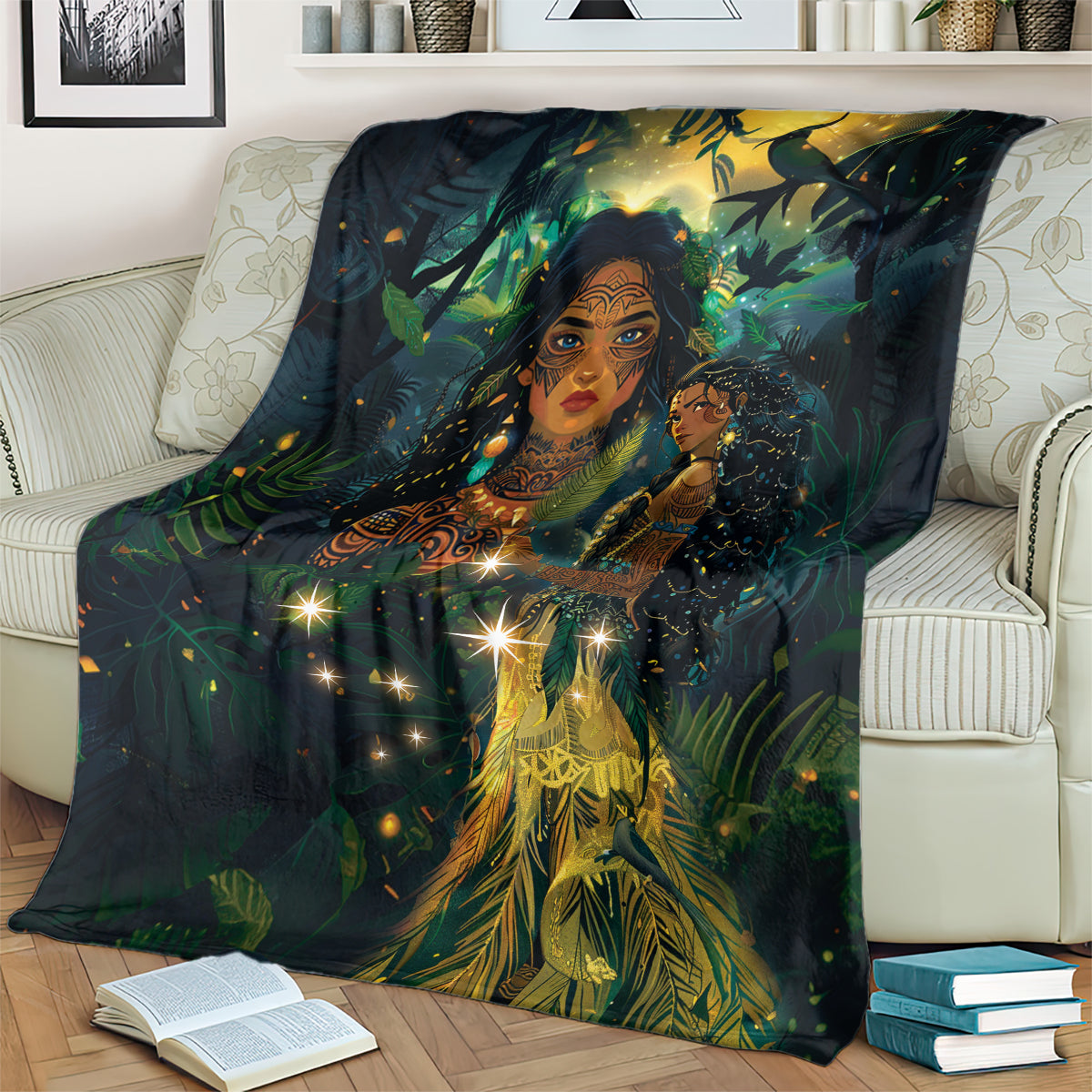 New Zealand Matariki Blanket Rongo Mori Wellbeing and Good Luck LT9 - Polynesian Pride