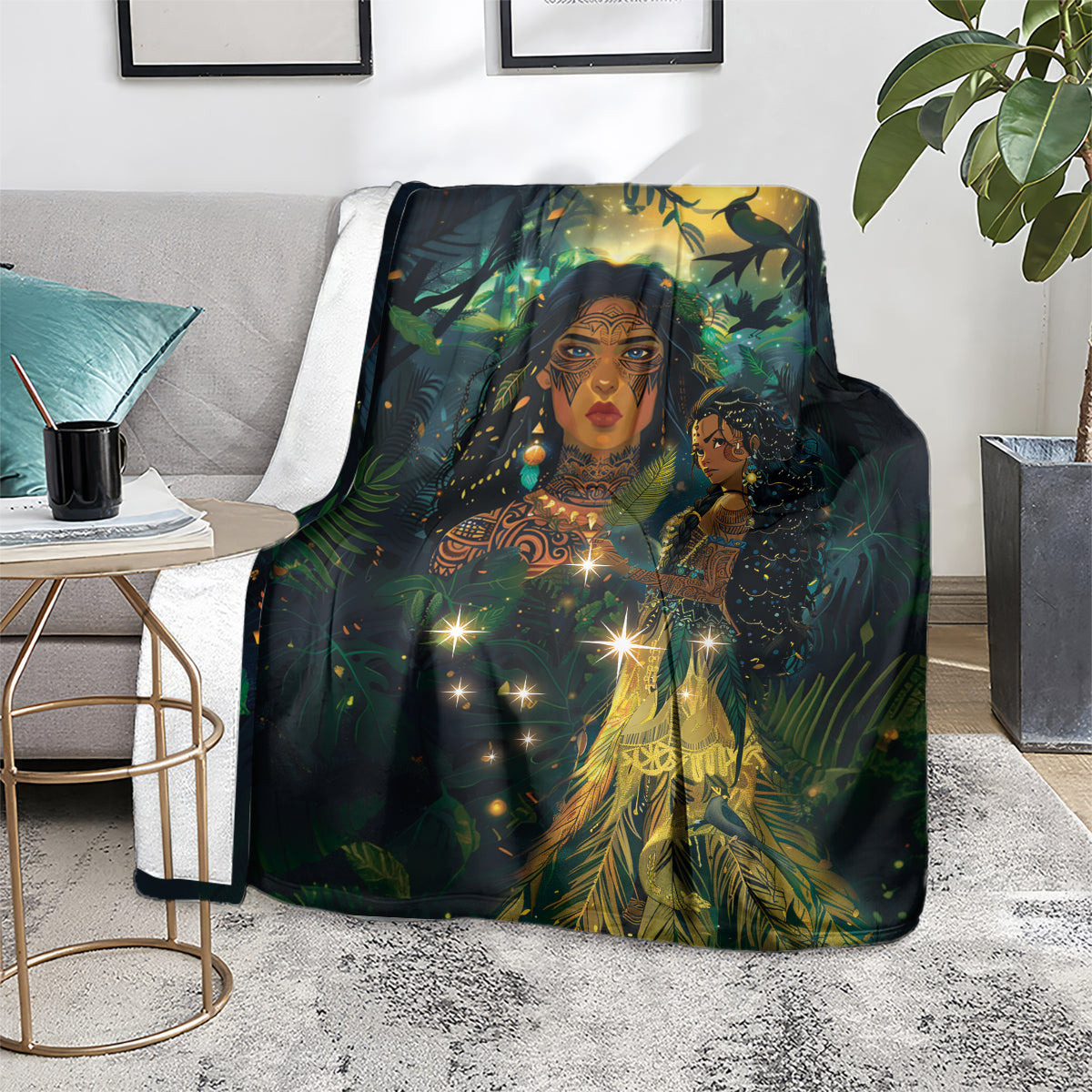 New Zealand Matariki Blanket Rongo Mori Wellbeing and Good Luck LT9 - Polynesian Pride