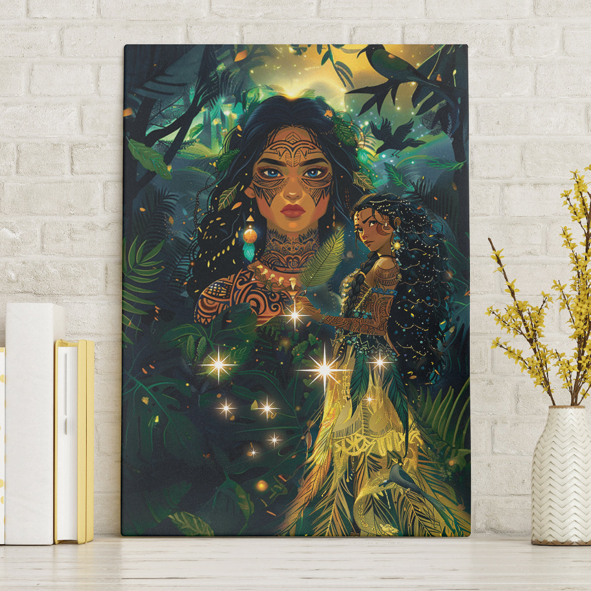 New Zealand Matariki Canvas Wall Art Rongoā Māori Wellbeing and Good Luck