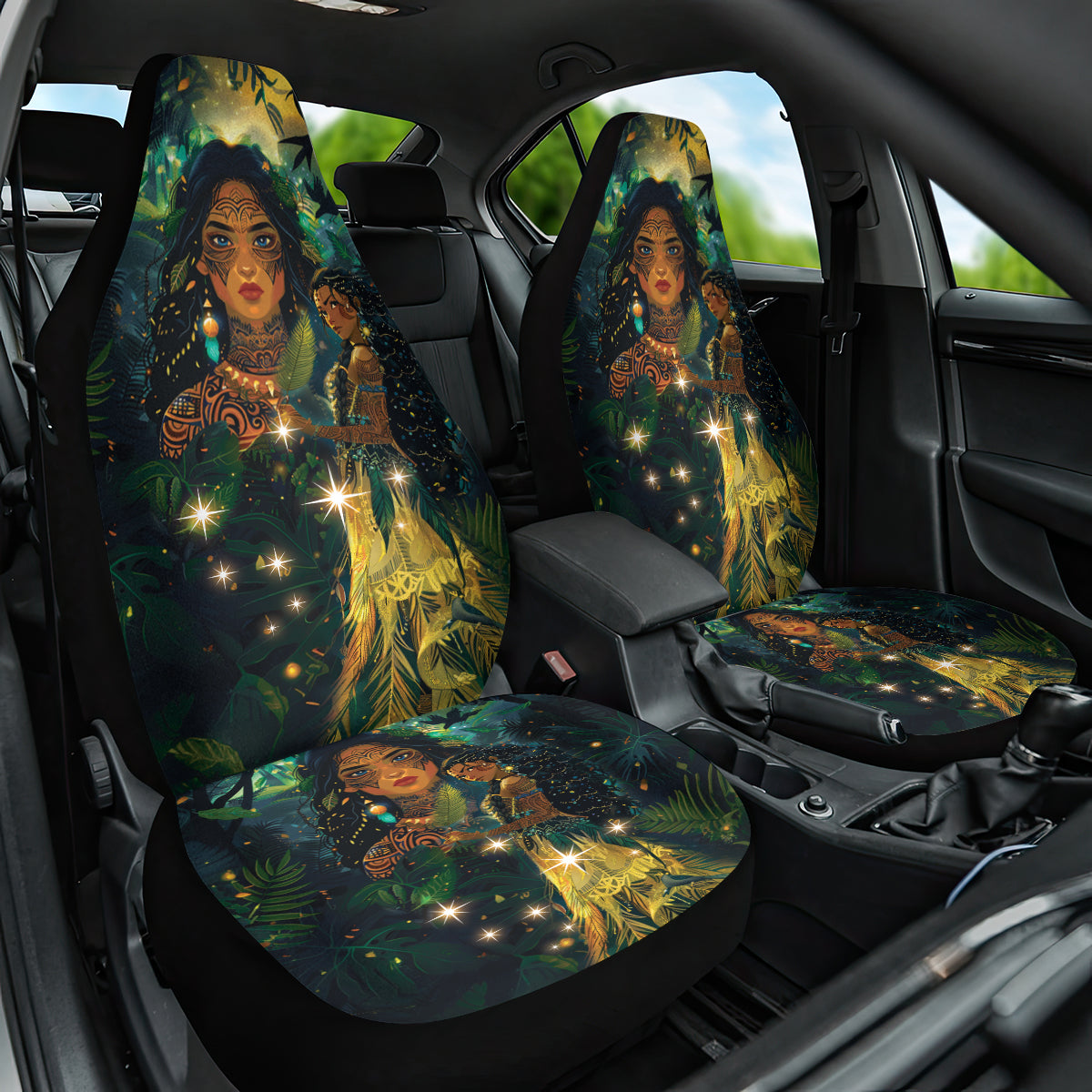 New Zealand Matariki Car Seat Cover Rongoā Māori Wellbeing and Good Luck