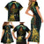 New Zealand Matariki Family Matching Short Sleeve Bodycon Dress and Hawaiian Shirt Rongoā Māori Wellbeing and Good Luck