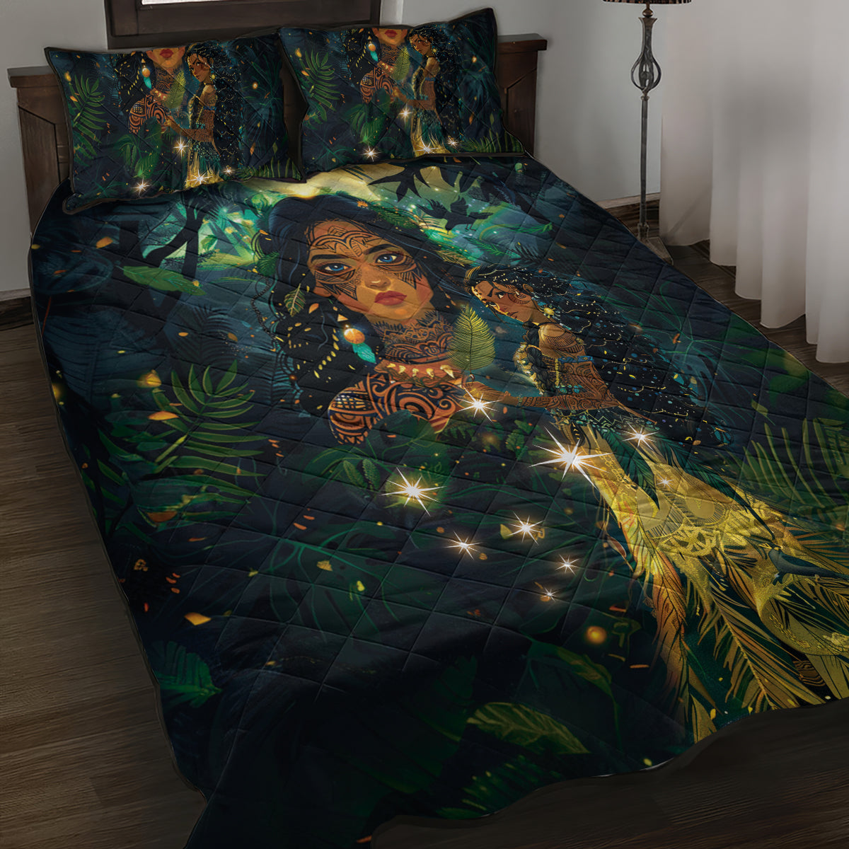 New Zealand Matariki Quilt Bed Set Rongoā Māori Wellbeing and Good Luck