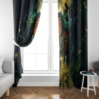 New Zealand Matariki Window Curtain Rongo Mori Wellbeing and Good Luck LT9 - Polynesian Pride