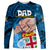 Dads Day Fiji Long Sleeve Shirt Dad Au Lomani Iko - Polynesian Flowers Tribal LT9 Unisex Blue - Polynesian Pride