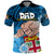 Dads Day Fiji Polo Shirt Dad Au Lomani Iko Polynesian Flowers Tribal LT9 Blue - Polynesian Pride