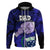 Dads Day Samoa Hoodie Dad Ou Te Alofa Ia Te Oe Tama Blue Polynesian Flowers Tribal LT9 Zip Hoodie Blue - Polynesian Pride