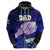 Dads Day Samoa Hoodie Dad Ou Te Alofa Ia Te Oe Tama Blue Polynesian Flowers Tribal LT9 - Polynesian Pride