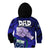 Dads Day Samoa Kid Hoodie Dad Ou Te Alofa Ia Te Oe Tama - Blue Polynesian Flowers Tribal LT9 - Polynesian Pride