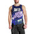 Dads Day Samoa Men Tank Top Dad Ou Te Alofa Ia Te Oe Tama - Blue Polynesian Flowers Tribal LT9 - Polynesian Pride