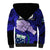 Dads Day Samoa Sherpa Hoodie Dad Ou Te Alofa Ia Te Oe Tama - Blue Polynesian Flowers Tribal LT9 - Polynesian Pride