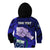 Personalised Dads Day Samoa Kid Hoodie Dad Ou Te Alofa Ia Te Oe Tama - Blue Polynesian Flowers Tribal LT9 - Polynesian Pride