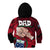 Dads Day Samoa Kid Hoodie Dad Ou Te Alofa Ia Te Oe Tama - Red Polynesian Flowers Tribal LT9 - Polynesian Pride