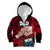 Dads Day Samoa Kid Hoodie Dad Ou Te Alofa Ia Te Oe Tama - Red Polynesian Flowers Tribal LT9 - Polynesian Pride