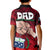 Dads Day Samoa Kid Polo Shirt Dad Ou Te Alofa Ia Te Oe Tama - Red Polynesian Flowers Tribal LT9 - Polynesian Pride