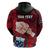 Custom Dads Day Samoa Hoodie Dad Ou Te Alofa Ia Te Oe Tama Red Polynesian Flowers Tribal LT9 - Polynesian Pride