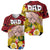 Dads Day Tonga Baseball Jersey Dad Ofa lahi atu - Polynesian Flowers Tribal LT9 - Polynesian Pride