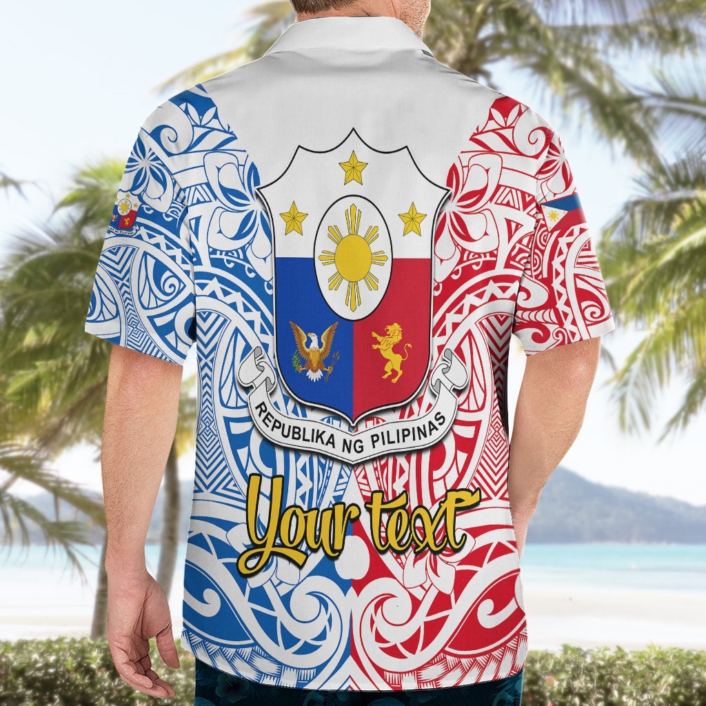Personalised 125th Independence Anniversary Philippines Hawaiian Shirt Polynesian Pilipinas Flag Style - White LT9 - Polynesian Pride