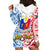 Personalised 125th Independence Anniversary Philippines Hoodie Dress Polynesian Pilipinas Flag Style - White LT9 - Polynesian Pride