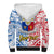 Personalised Polynesian Philippines Sherpa Hoodie Pilipinas Flag Style for 125th Independence Anniversary White LT9 - Polynesian Pride